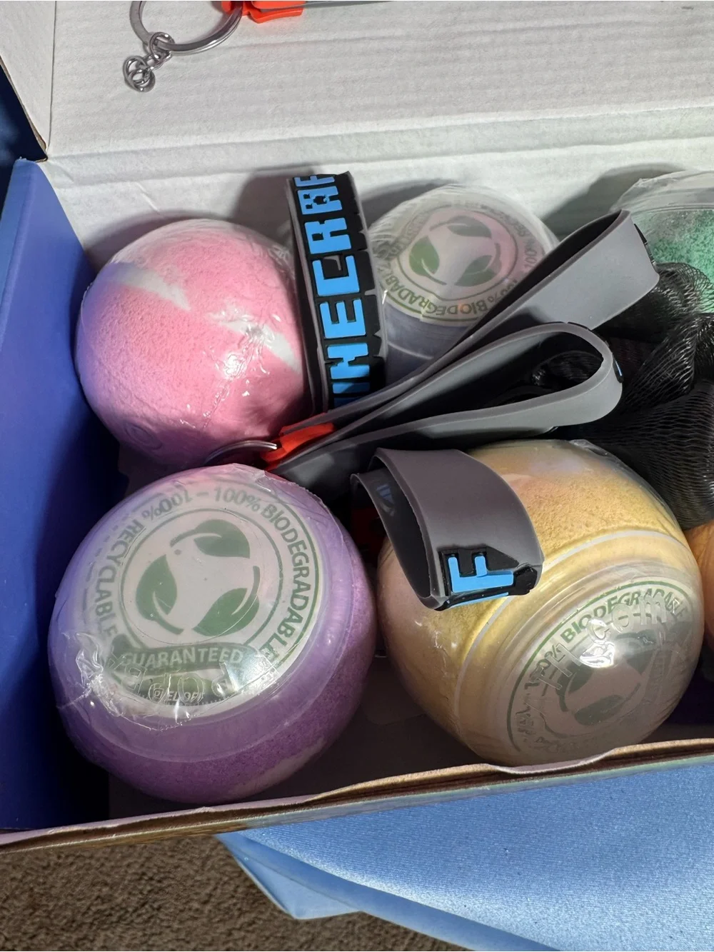 Surprise Inside Bath Bombs - Blue & Green Packaging
